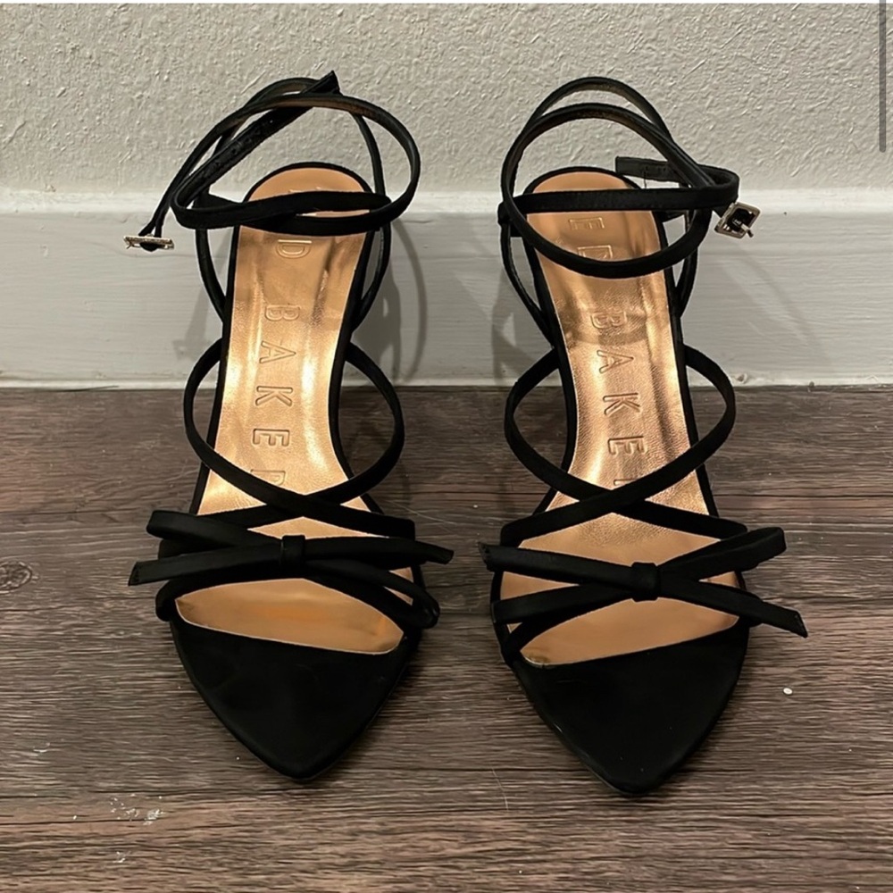 Ted Baker Black Strappy Heels for Formal Occasions